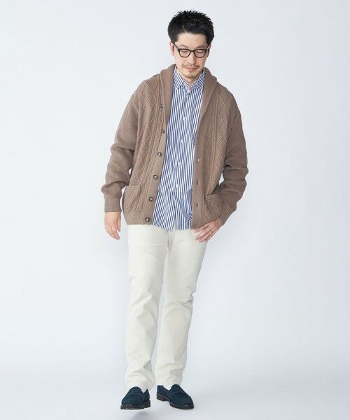 SHIPS / シップス カーディガン・ボレロ | SHIPS: 〈手洗い可能〉ウールコットン アラン ショール カーディガン | 詳細14