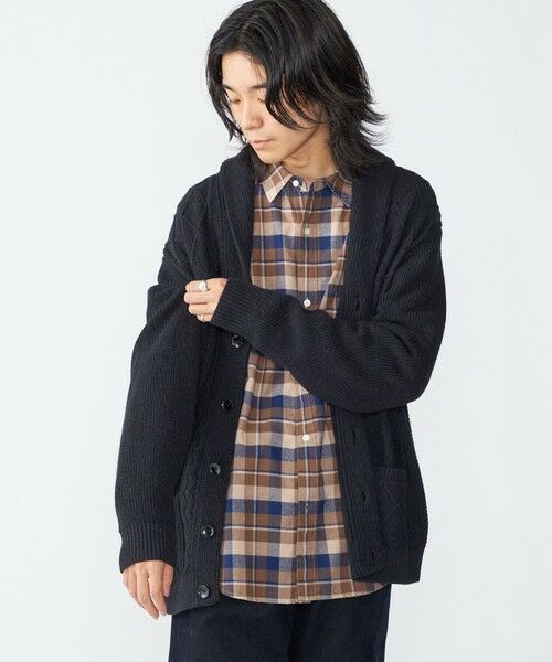 SHIPS / シップス カーディガン・ボレロ | SHIPS: 〈手洗い可能〉ウールコットン アラン ショール カーディガン | 詳細29
