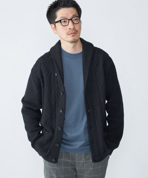 SHIPS / シップス カーディガン・ボレロ | SHIPS: 〈手洗い可能〉ウールコットン アラン ショール カーディガン | 詳細30