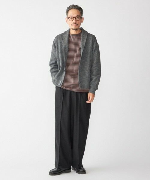 SHIPS / シップス カーディガン・ボレロ | 【WEB限定】SHIPS:〈手洗い可能〉ミックス ポリ ショールカラー ニット カーディガン | 詳細1