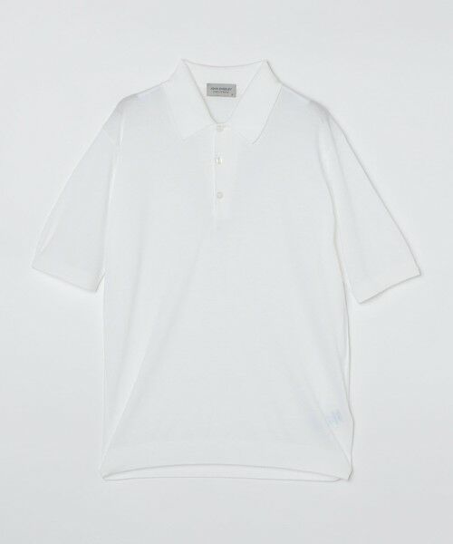 SHIPS / シップス カーディガン・ボレロ | JOHN SMEDLEY: ISIS 半袖 ニット ポロシャツ(ホワイト)