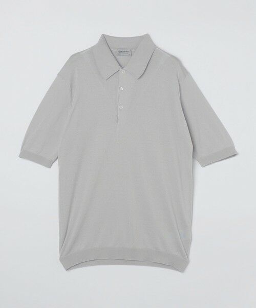 SHIPS / シップス カーディガン・ボレロ | JOHN SMEDLEY: ISIS 半袖 ニット ポロシャツ(ライトグレー)