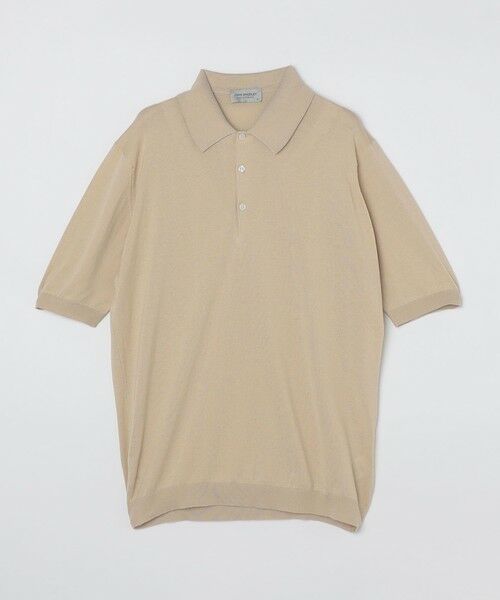 SHIPS / シップス カーディガン・ボレロ | JOHN SMEDLEY: ISIS 半袖 ニット ポロシャツ(ベージュ)