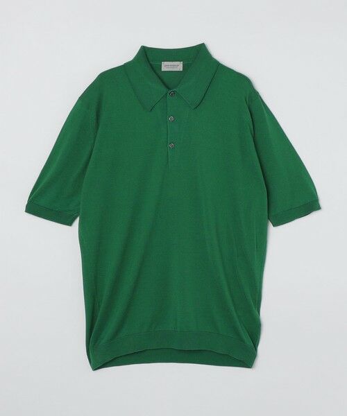 SHIPS / シップス カーディガン・ボレロ | JOHN SMEDLEY: ISIS 半袖 ニット ポロシャツ(グリーン)