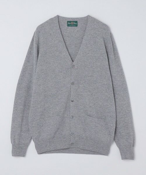 SHIPS / シップス カーディガン・ボレロ | ALAN PAINE: ジーロング ウール 12ゲージ Vネック カーディガン(ライトグレー)