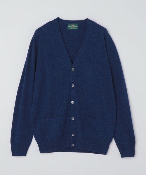 SHIPS / シップス カーディガン・ボレロ | ALAN PAINE: ジーロング ウール 12ゲージ Vネック カーディガン(ネイビー)