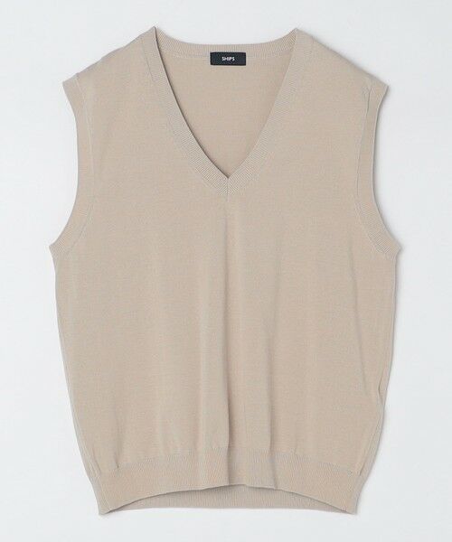 SHIPS / シップス ベスト | SHIPS: 〈手洗い可能〉12ゲージ コットン Vネック ニット ベスト | 詳細3