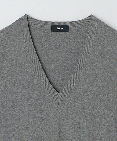 SHIPS / シップス ベスト | SHIPS: 〈手洗い可能〉12ゲージ コットン Vネック ニット ベスト | 詳細18