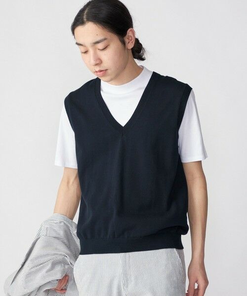 SHIPS / シップス ベスト | SHIPS: 〈手洗い可能〉12ゲージ コットン Vネック ニット ベスト | 詳細25