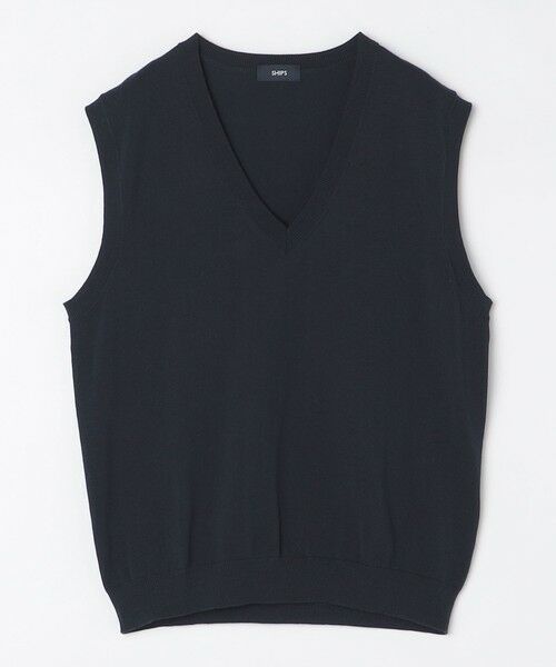 SHIPS / シップス ベスト | SHIPS: 〈手洗い可能〉12ゲージ コットン Vネック ニット ベスト | 詳細26