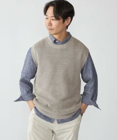 SHIPS / シップス ベスト | SHIPS: サンフェード リネン ニット ベスト