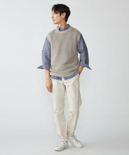 SHIPS / シップス ベスト | SHIPS: サンフェード リネン ニット ベスト | 詳細1