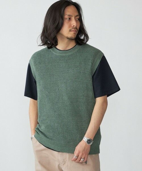 SHIPS / シップス ベスト | SHIPS: サンフェード リネン ニット ベスト | 詳細11