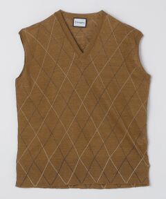 SHIPS / シップス ベスト | 【SHIPS別注】PERUGINO: リネン インターシャ ベスト