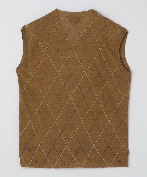 SHIPS / シップス ベスト | 【SHIPS別注】PERUGINO: リネン インターシャ ベスト | 詳細1