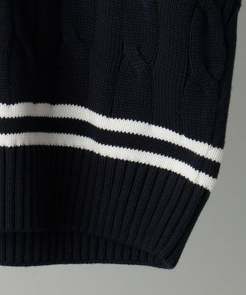 SHIPS / シップス ベスト | ALAN PAINE:7ゲージ クリケット ケーブル Vネック ニットベスト | 詳細7