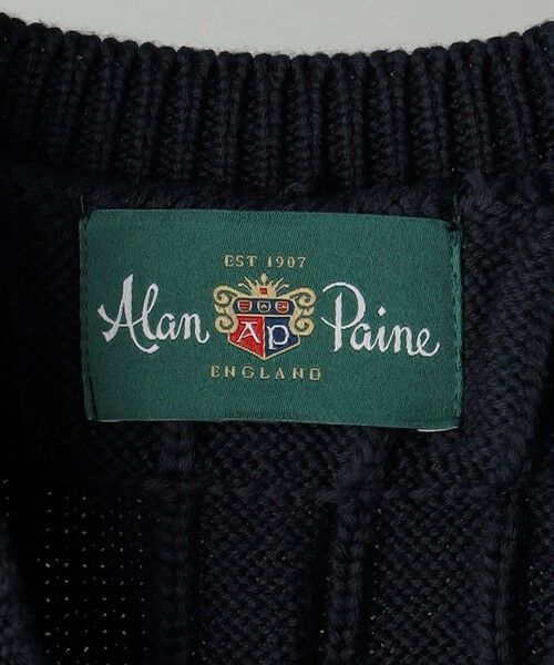 SHIPS / シップス ベスト | ALAN PAINE:7ゲージ クリケット ケーブル Vネック ニットベスト | 詳細8