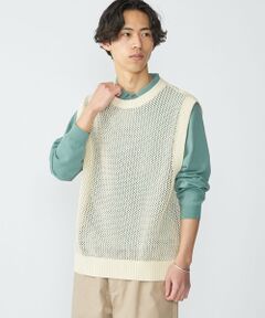 SHIPS / シップス ベスト | SHIPS:〈手洗い可能〉メッシュ ニット ベスト