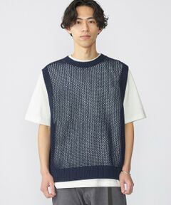SHIPS / シップス ベスト | SHIPS:〈手洗い可能〉メッシュ ニット ベスト