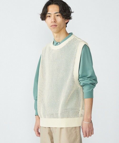 SHIPS / シップス ベスト | SHIPS:〈手洗い可能〉メッシュ ニット ベスト | 詳細2