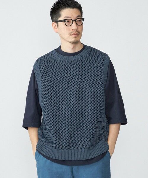 SHIPS / シップス ベスト | SHIPS:〈手洗い可能〉メッシュ ニット ベスト | 詳細11