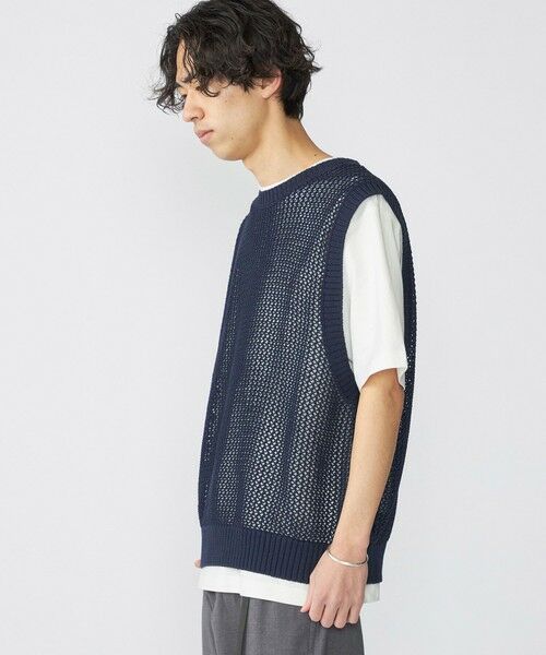 SHIPS / シップス ベスト | SHIPS:〈手洗い可能〉メッシュ ニット ベスト | 詳細18