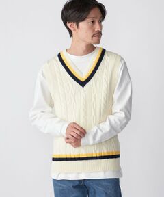 SHIPS / シップス ベスト | SHIPS: 奥山メリヤス チルデン ニット ベスト