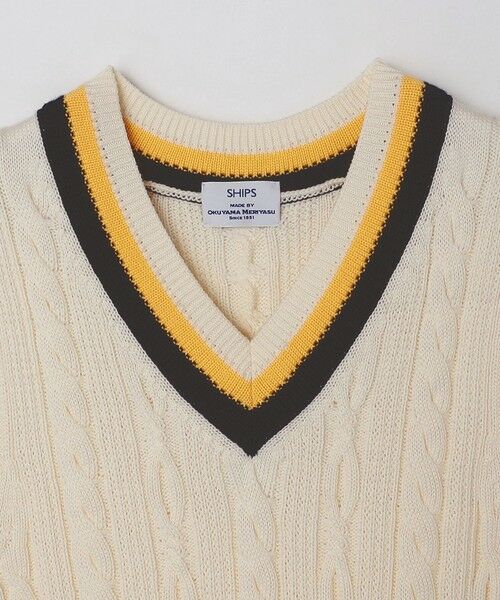 SHIPS / シップス ベスト | SHIPS: 奥山メリヤス チルデン ニット ベスト | 詳細4