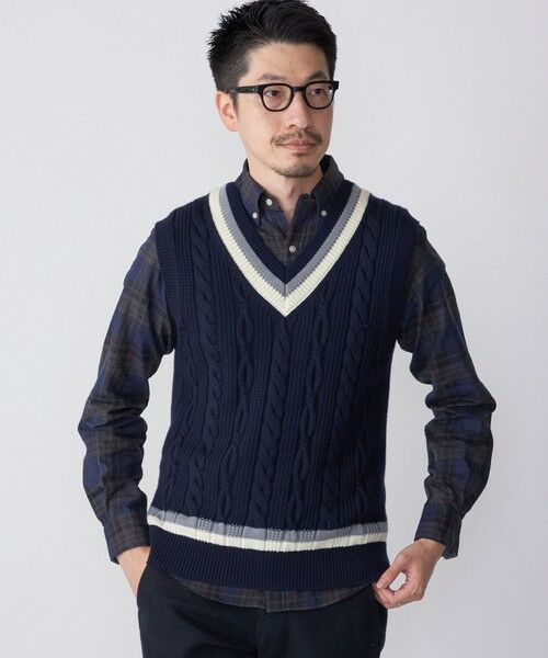 SHIPS / シップス ベスト | SHIPS: 奥山メリヤス チルデン ニット ベスト | 詳細10