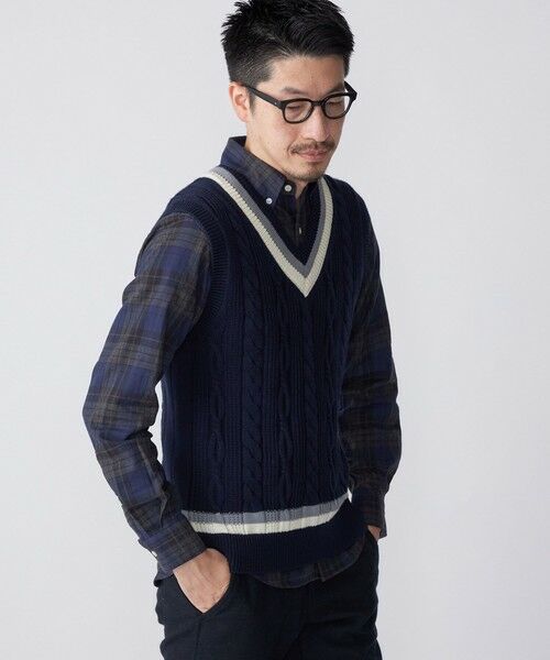 SHIPS / シップス ベスト | SHIPS: 奥山メリヤス チルデン ニット ベスト | 詳細13
