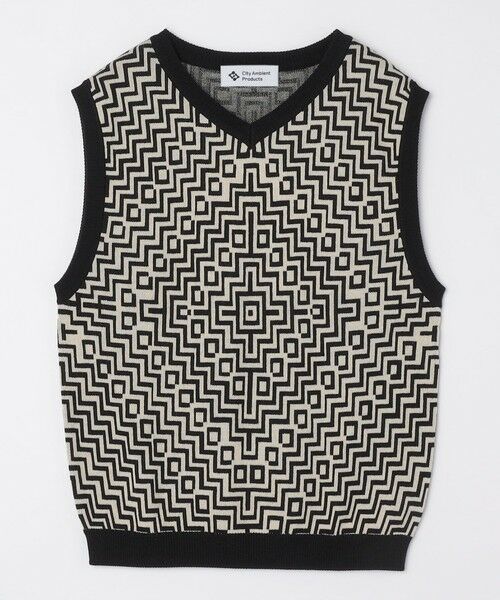 SHIPS / シップス ベスト | City Ambient Products:〈手洗い可能〉ジオメトリック ジャカード ニット ベスト | 詳細1
