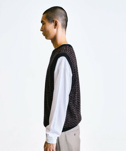 SHIPS / シップス ベスト | City Ambient Products:〈手洗い可能〉ジオメトリック ジャカード ニット ベスト | 詳細13