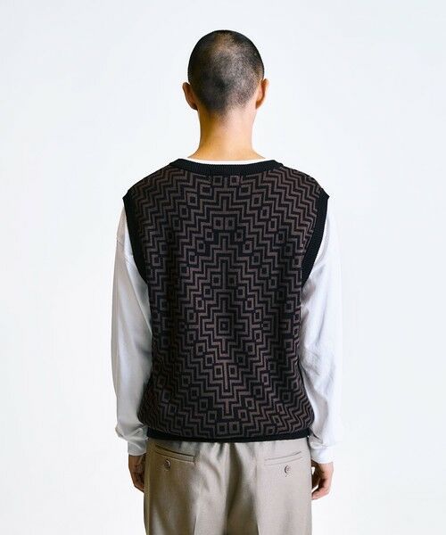SHIPS / シップス ベスト | City Ambient Products:〈手洗い可能〉ジオメトリック ジャカード ニット ベスト | 詳細14