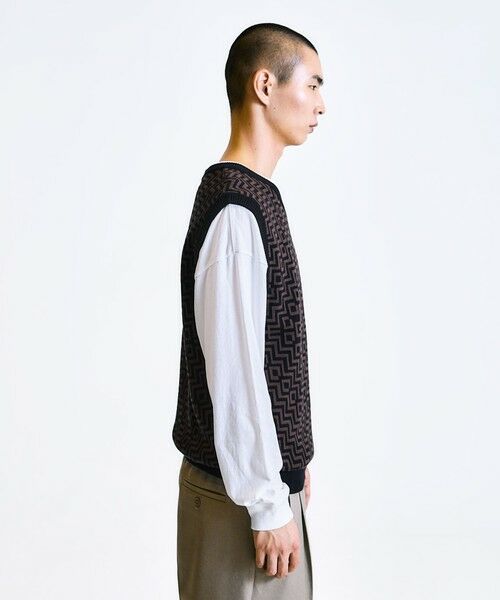 SHIPS / シップス ベスト | City Ambient Products:〈手洗い可能〉ジオメトリック ジャカード ニット ベスト | 詳細15