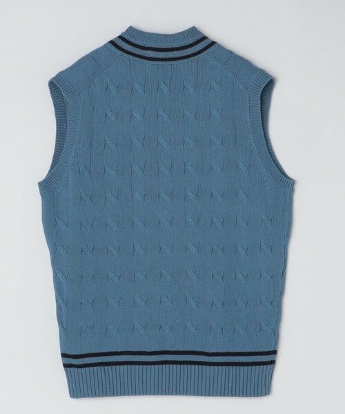 SHIPS / シップス ベスト | ALANPAINE: 7ゲージ ケーブル編み コットン クリケット ニット ベスト | 詳細2