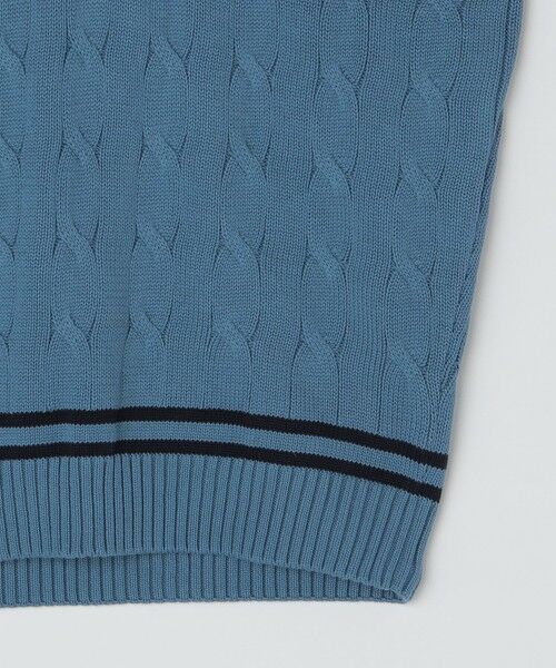 SHIPS / シップス ベスト | ALANPAINE: 7ゲージ ケーブル編み コットン クリケット ニット ベスト | 詳細4