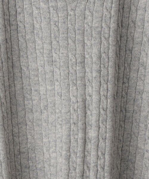 SHIPS / シップス ベスト | ALAN PAINE: 12ゲージ ジーロンラム ケーブル編み Vネック ニットベスト | 詳細1