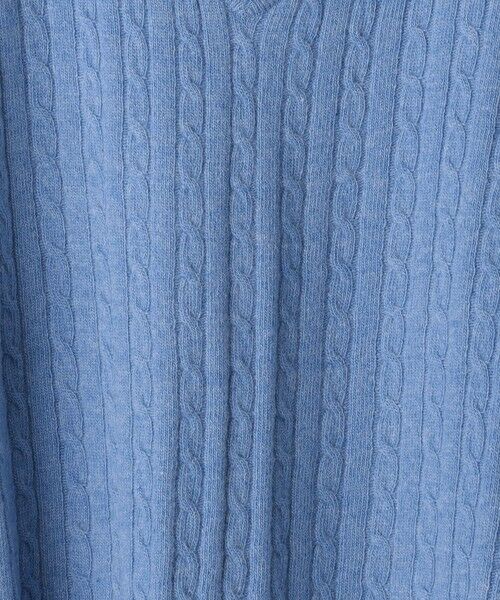 SHIPS / シップス ベスト | ALAN PAINE: 12ゲージ ジーロンラム ケーブル編み Vネック ニットベスト | 詳細8