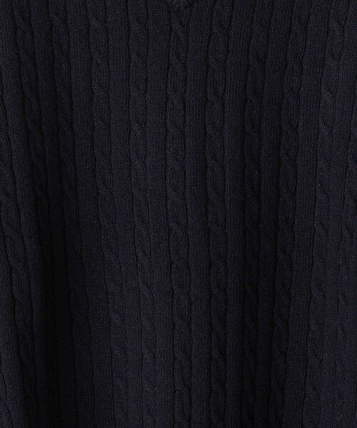 SHIPS / シップス ベスト | ALAN PAINE: 12ゲージ ジーロンラム ケーブル編み Vネック ニットベスト | 詳細10