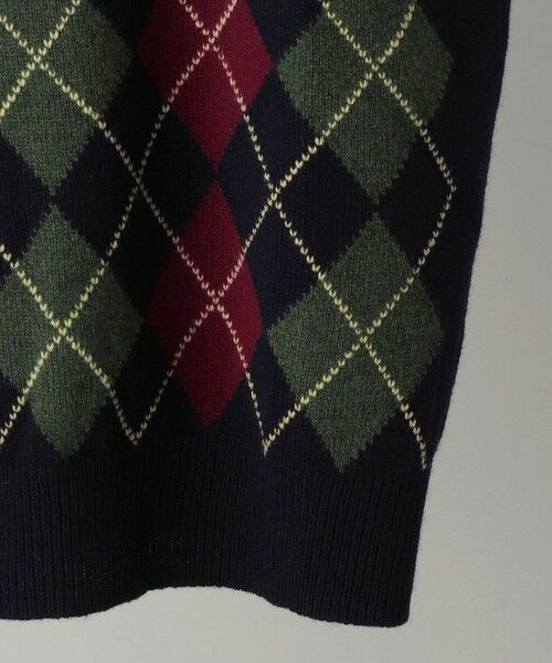 SHIPS / シップス ベスト | ALAN PAINE: 7ゲージ アーガイル Vネック ニットベスト | 詳細5
