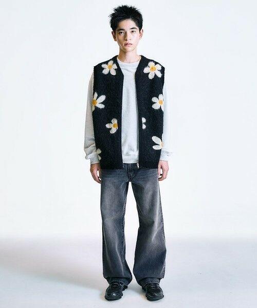 SHIPS / シップス ベスト | TOWNCRAFT:〈手洗い可能〉ヴィンテージ パターン 総柄 シャギー ニット ベスト | 詳細6