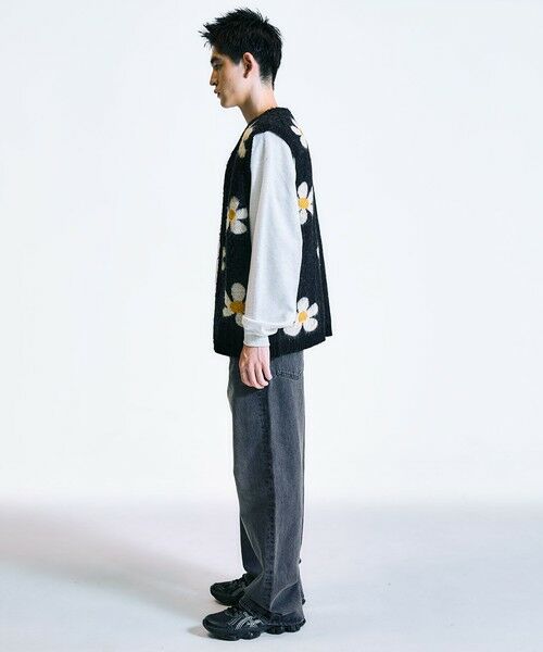 SHIPS / シップス ベスト | TOWNCRAFT:〈手洗い可能〉ヴィンテージ パターン 総柄 シャギー ニット ベスト | 詳細7