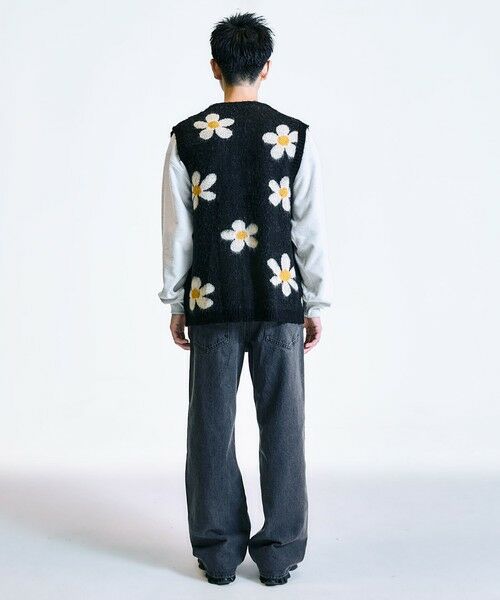 SHIPS / シップス ベスト | TOWNCRAFT:〈手洗い可能〉ヴィンテージ パターン 総柄 シャギー ニット ベスト | 詳細8