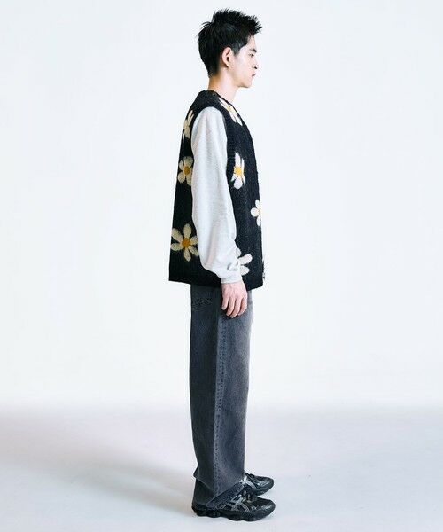 SHIPS / シップス ベスト | TOWNCRAFT:〈手洗い可能〉ヴィンテージ パターン 総柄 シャギー ニット ベスト | 詳細9