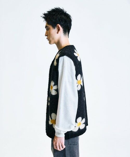 SHIPS / シップス ベスト | TOWNCRAFT:〈手洗い可能〉ヴィンテージ パターン 総柄 シャギー ニット ベスト | 詳細10