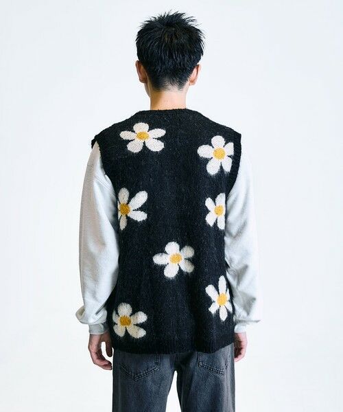 SHIPS / シップス ベスト | TOWNCRAFT:〈手洗い可能〉ヴィンテージ パターン 総柄 シャギー ニット ベスト | 詳細11