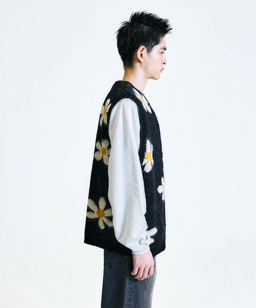 SHIPS / シップス ベスト | TOWNCRAFT:〈手洗い可能〉ヴィンテージ パターン 総柄 シャギー ニット ベスト | 詳細12