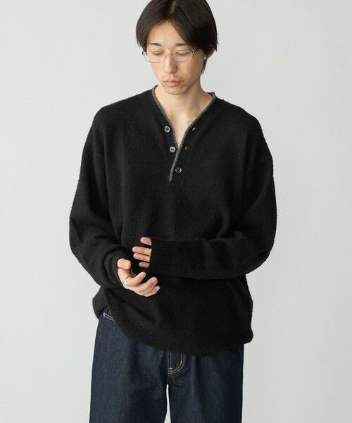 SHIPS / シップス ニット・セーター | City Ambient Products: シャギー ヘンリー ネック ニット | 詳細3
