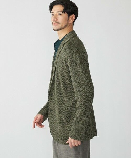 SHIPS / シップス ナイロンジャケット | 【SHIPS別注】FLY3: コットン/リネン ヘリンボーン ニット ブレザー | 詳細1