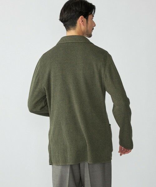 SHIPS / シップス ナイロンジャケット | 【SHIPS別注】FLY3: コットン/リネン ヘリンボーン ニット ブレザー | 詳細2